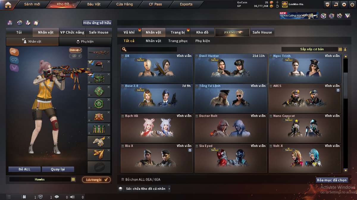 shop acc cf uy tin gia re